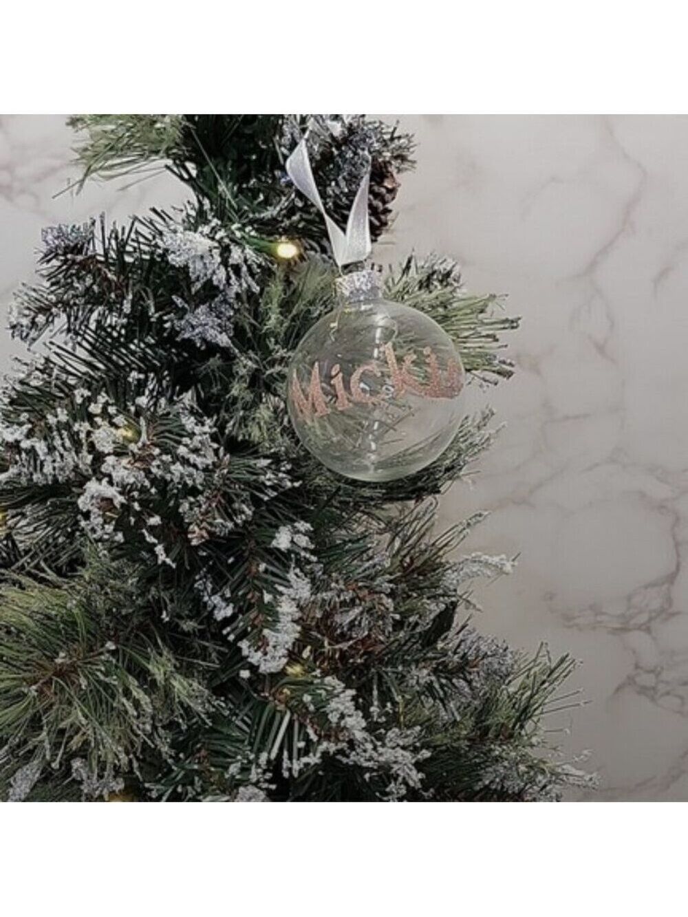 Customized Mickie Christmas ornament
